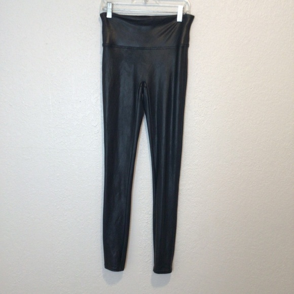 SPANX Black Faux Leather Leggings - Picture 4 of 11